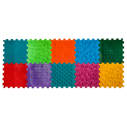 Масажни ортопедични подложки "Puzzle Mix" - 10 модула